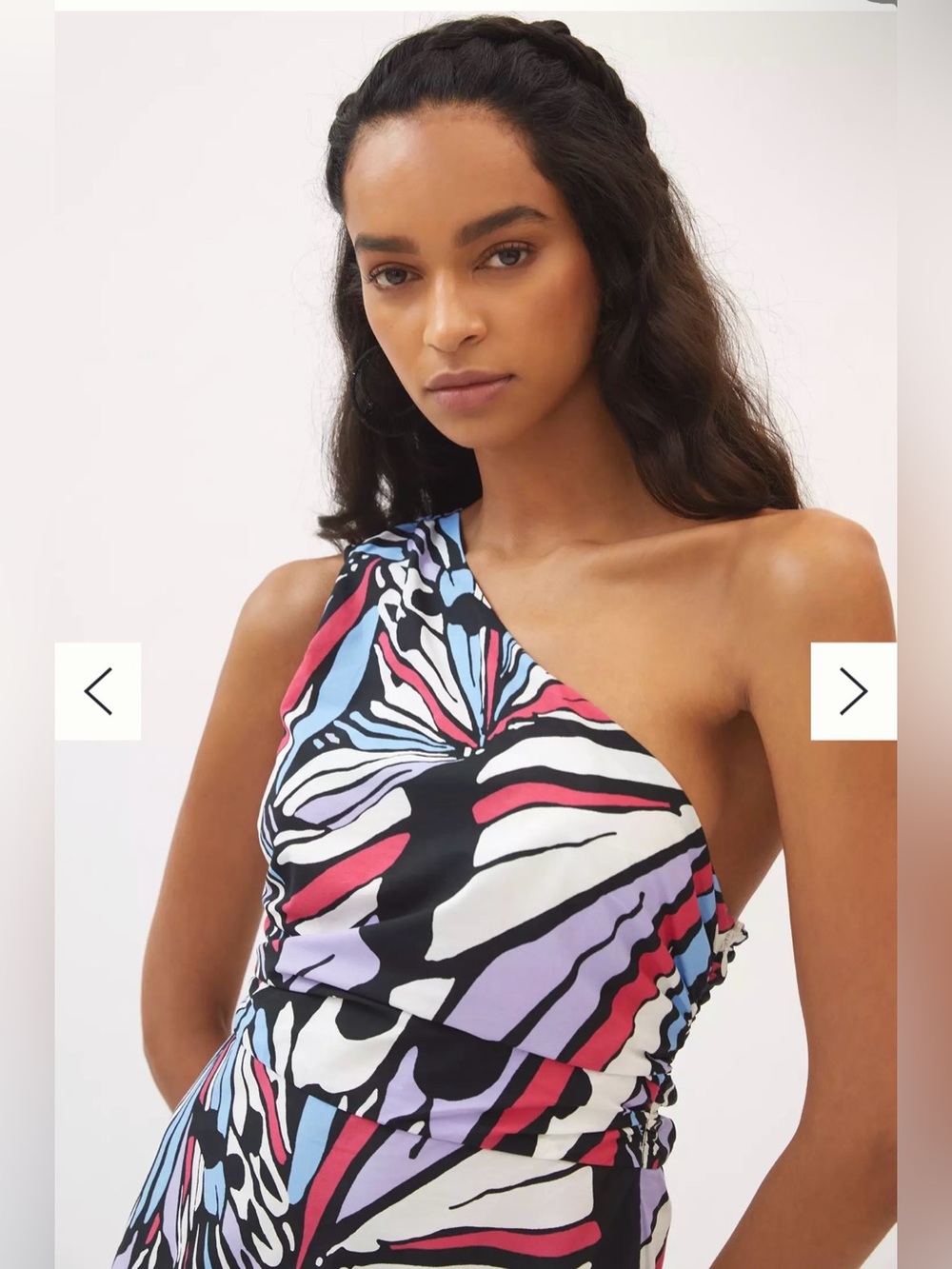 ANTHROPOLOGIE MAEVE ONE SHOULDER PRINTED MIDI DRESS NWT SIZE 12 - Picture 5 of 16